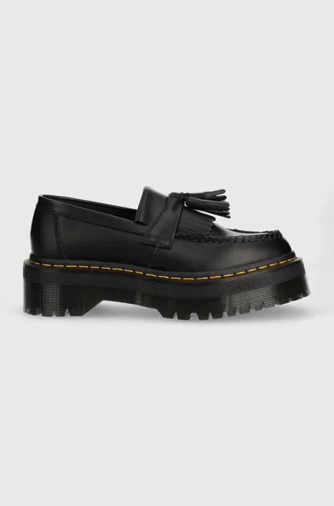 Dr. Martens leather loafers Adrian Quad women's black color DM27989001