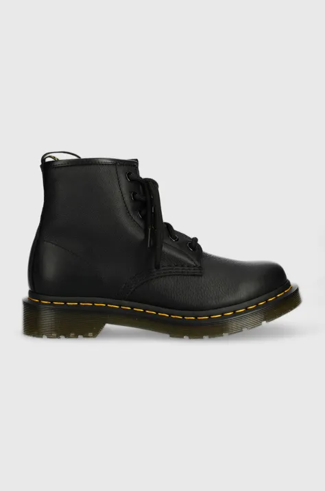 Dr. Martens leather biker boots 101 women's black color  DM30700001