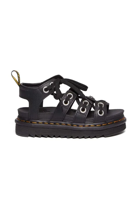 Kožne sandale Dr. Martens Blaire HDW za žene, boja: crna, s platformom, DM30701001