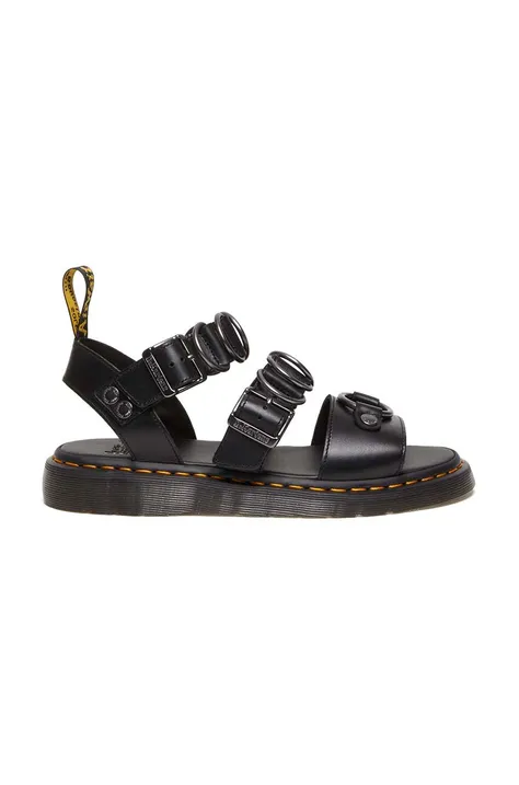Dr. Martens leather sandals Gryphon Alt women's black color DM30747001