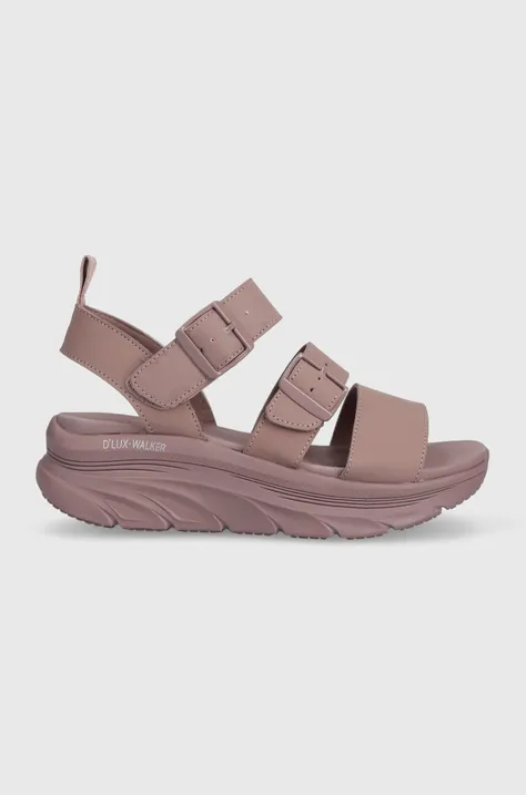 Skechers sandale RELAXED FIT femei, culoarea roz, cu platforma