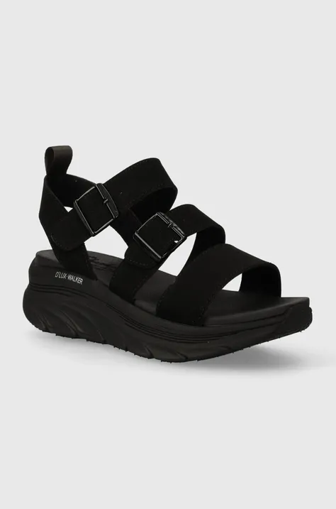 Sandály Skechers RELAXED FIT dámské, černá barva, na platformě