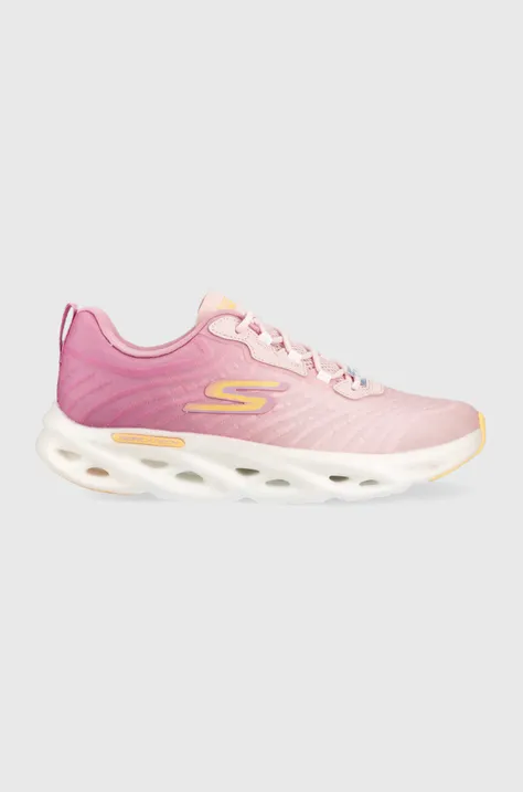 Tekaški čevlji Skechers 129497 GO RUN SWIRL TECH SPEED HEADWAY roza barva