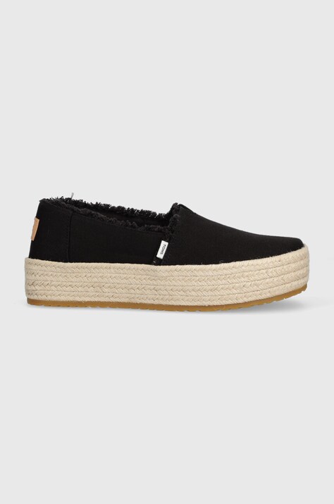 Эспадрильи Toms Valencia цвет чёрный на платформе 10019795