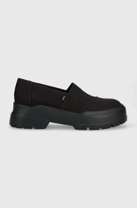 Туфлі Toms Alpargata Combat Low жіночі колір чорний на платформі 10019548