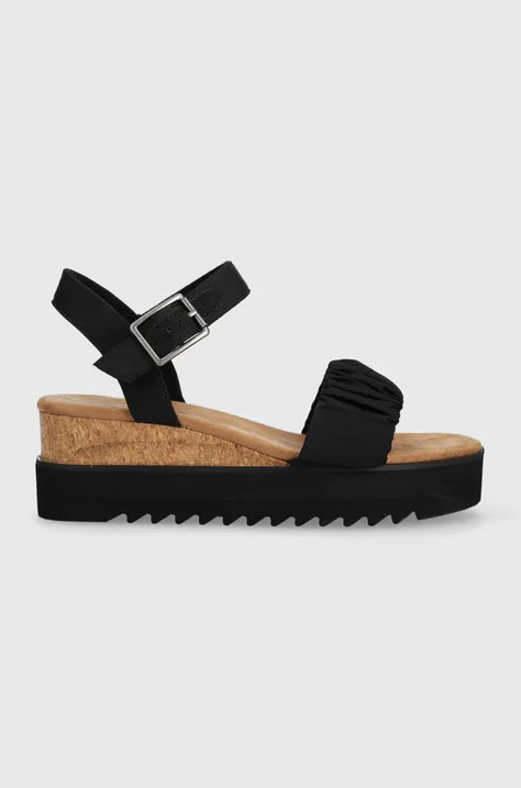 Sandale Toms Diana za žene, boja: crna, klin peta, 10019754