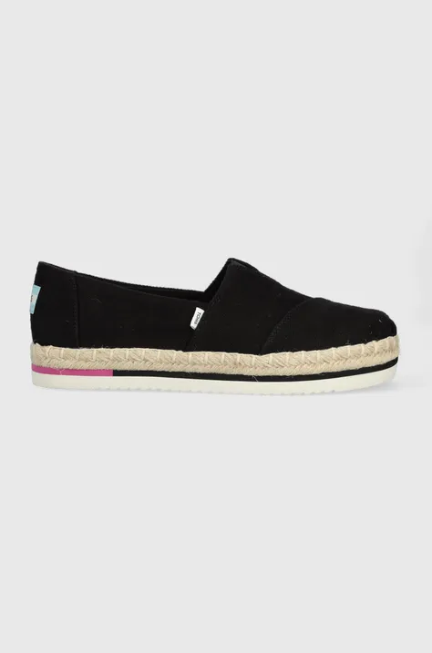 Эспадрильи Toms Alpargata Platform Rope цвет чёрный 10017831