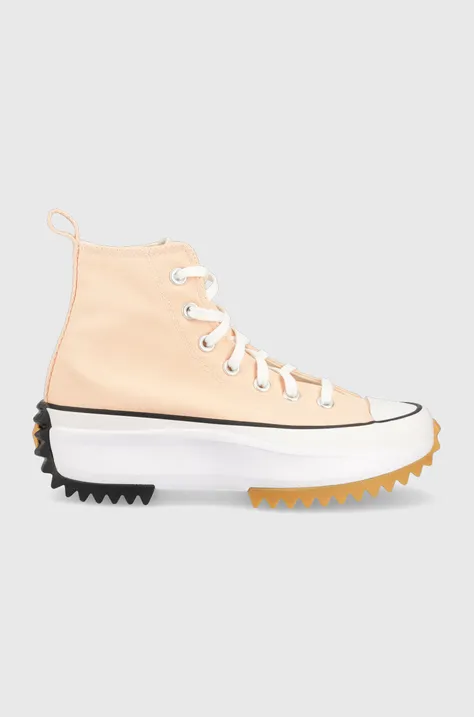 Πάνινα παπούτσια Converse Run Star Hike HI χρώμα: πορτοκαλί, A03549C