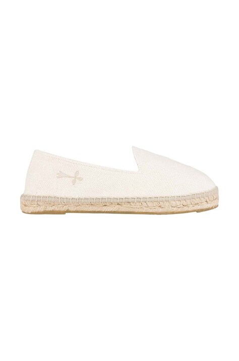 Manebi espadryle Flat Espadrilles kolor biały O 7.0 N0