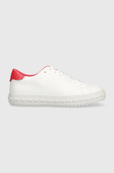 Δερμάτινα αθλητικά παπούτσια MICHAEL Michael Kors Grove χρώμα: άσπρο, 43S3GVFS2L