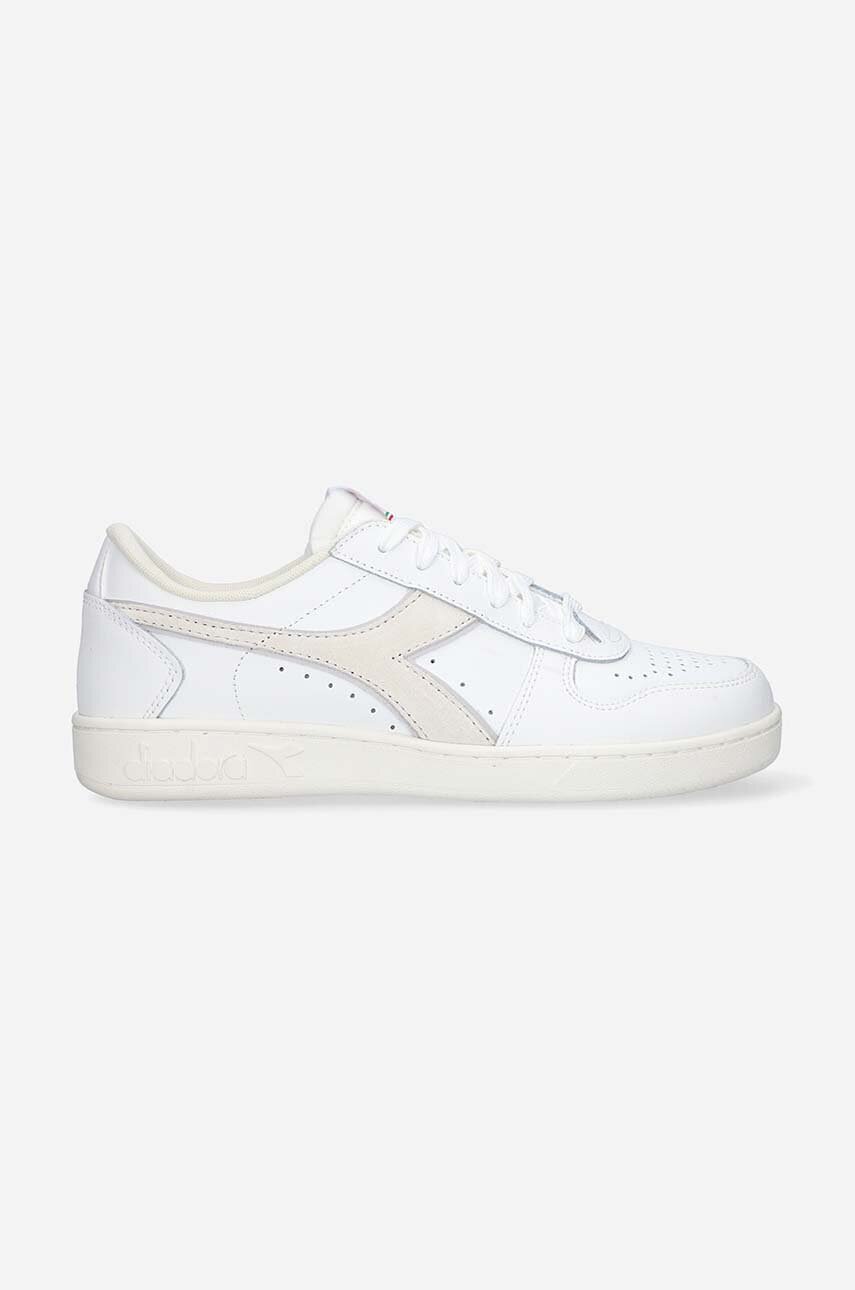 Кожаные кроссовки Diadora Magic Basket Low Leathe женские цвет белый 501.179015-D0113