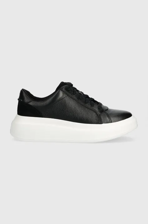 Δερμάτινα αθλητικά παπούτσια UGG Scape Lace χρώμα: μαύρο, 1130763