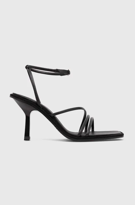 Usnjeni sandali Gant Divone črna barva, 25561399.G00