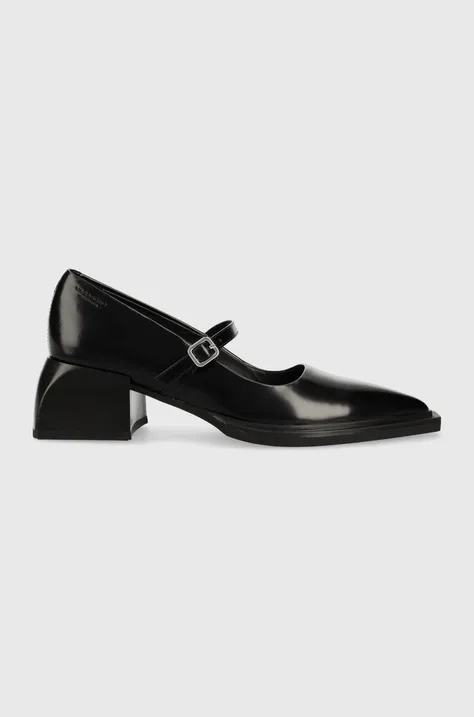 Кожени обувки с дебел ток Vagabond Vivian в черно с висок ток 5553.004.20