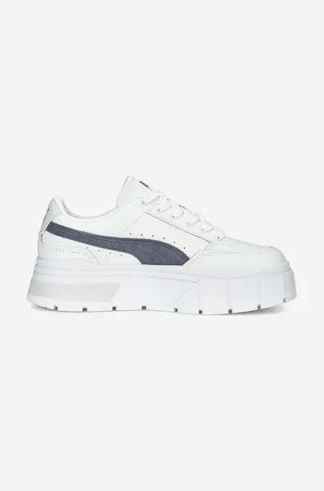 Puma leather sneakers Mayze Stack white color