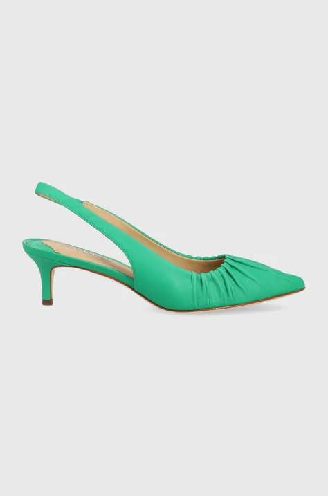 Кожаные туфли Lauren Ralph Lauren LOLAH цвет зелёный 802896808008