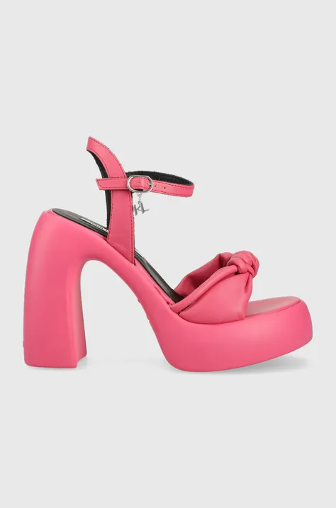 Sandali Karl Lagerfeld ASTRAGON HI roza barva, KL33715