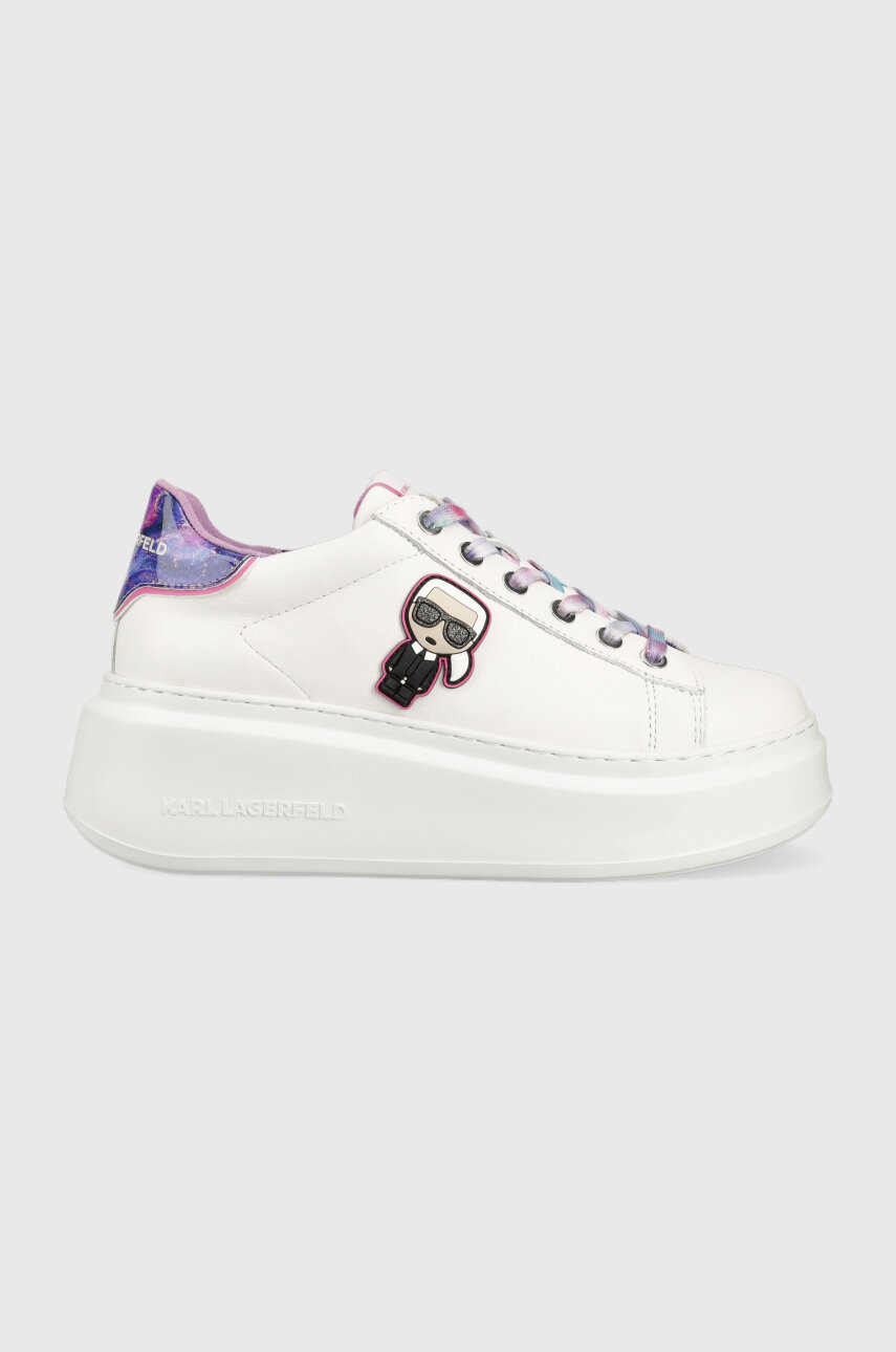 Karl Lagerfeld sneakersy skórzane kolor biały