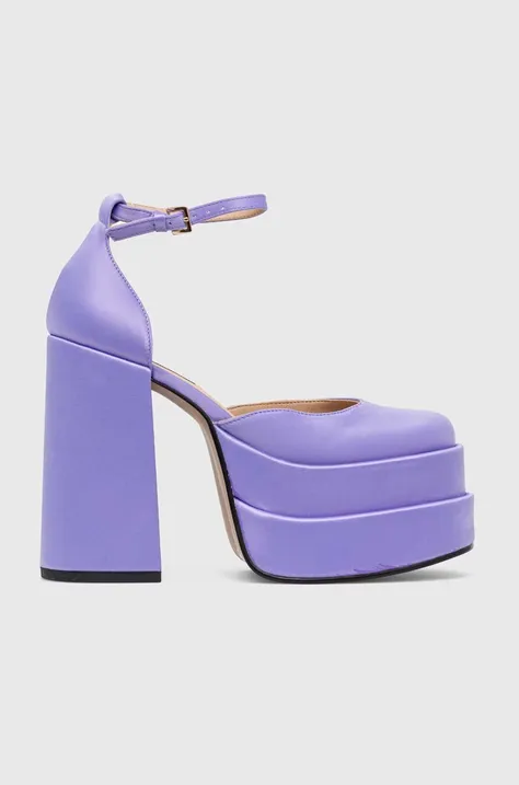 Туфлі Steve Madden Charlize колір фіолетовий каблук блок SM11002138
