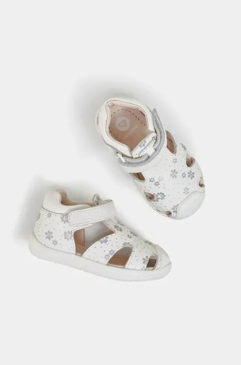 Mayoral sandały skórzane dziecięce kolor srebrny