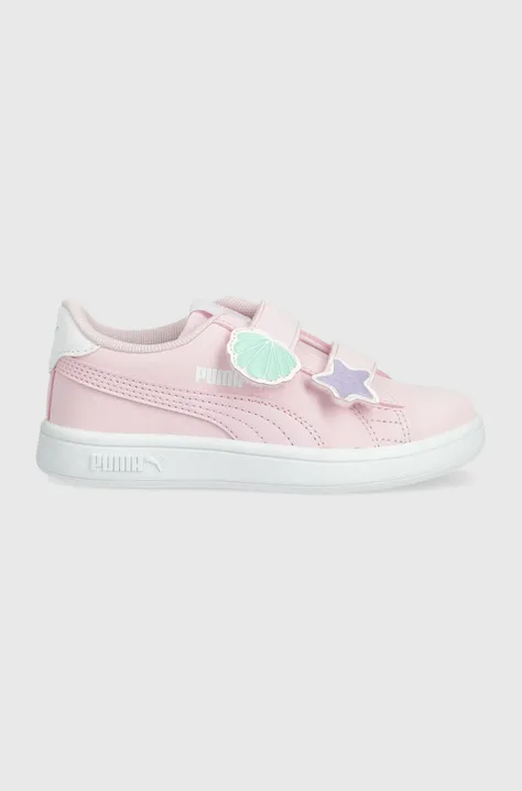 Dětské sneakers boty Puma Puma Smash v2 Mermaid V PS růžová barva