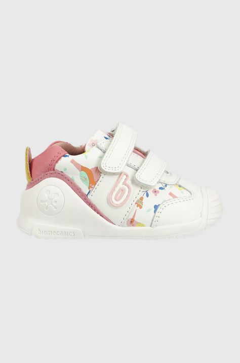 Dětské kožené sneakers boty Biomecanics bílá barva