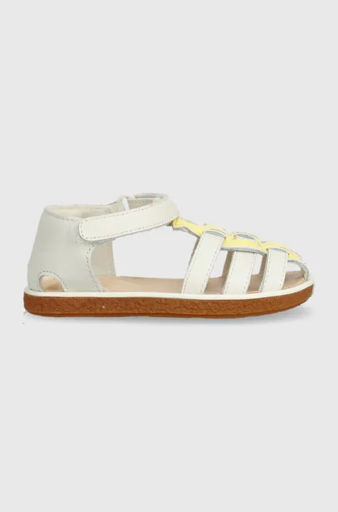 Dětské sandály Camper bílá barva