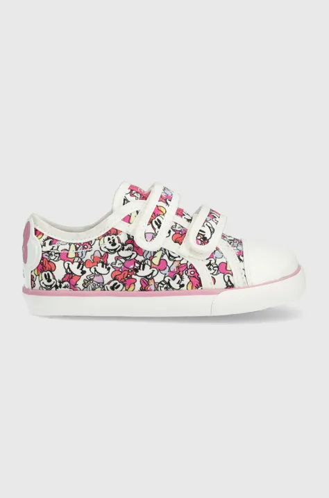 Παιδικά πάνινα παπούτσια Geox x Disney χρώμα: ροζ