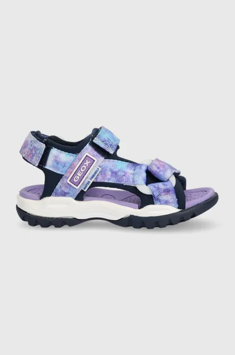 Otroški sandali Geox vijolična barva