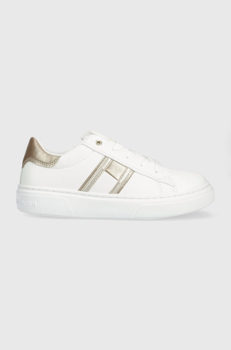 Tommy Hilfiger sneakers pentru copii culoarea alb