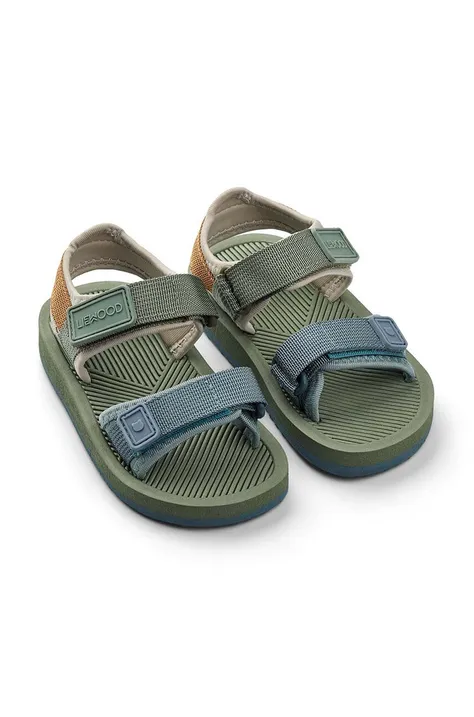 Detské sandále Liewood zelená farba