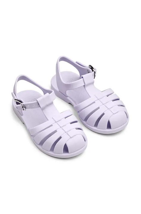 Detské sandále Liewood Bre fialová farba
