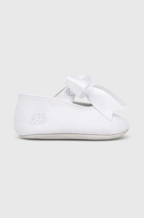 Topánky pre bábätká Polo Ralph Lauren biela farba