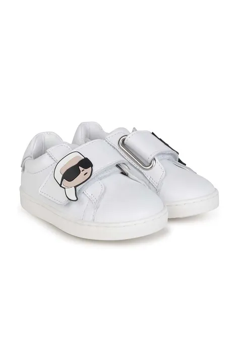Dětské kožené sneakers boty Karl Lagerfeld