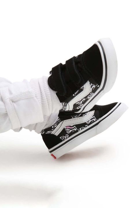 Παιδικά sneakers σουέτ Vans TD Old Skool V ZEBR BLACK