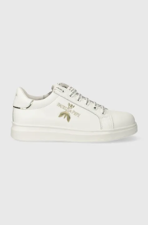 Παιδικά δερμάτινα αθλητικά παπούτσια Patrizia Pepe χρώμα: άσπρο