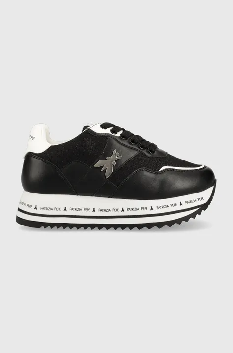 Παιδικά αθλητικά παπούτσια Patrizia Pepe χρώμα: μαύρο