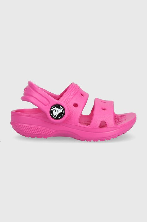 Crocs klapki dziecięce CROCS CLASSIC KIDS SANDAL kolor różowy