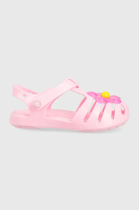 Παιδικά σανδάλια Crocs ISABELLA CHARM SANDAL χρώμα: ροζ