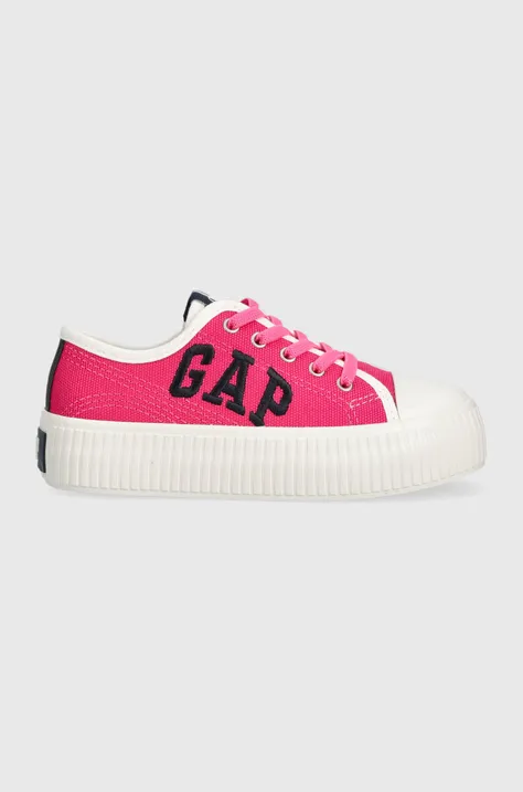 Παιδικά πάνινα παπούτσια GAP χρώμα: ροζ