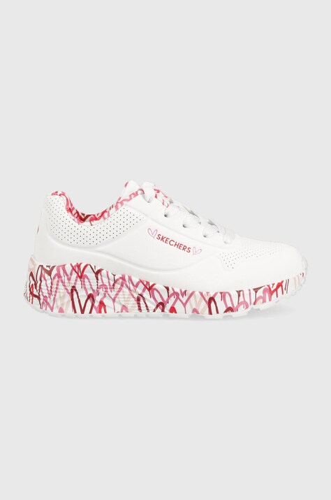 Skechers sneakers pentru copii culoarea alb