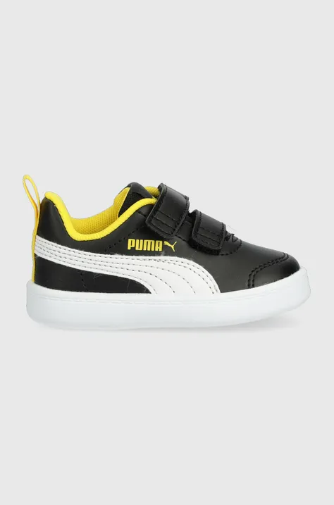 Детские кроссовки Puma Courtflex v2 V Inf цвет чёрный