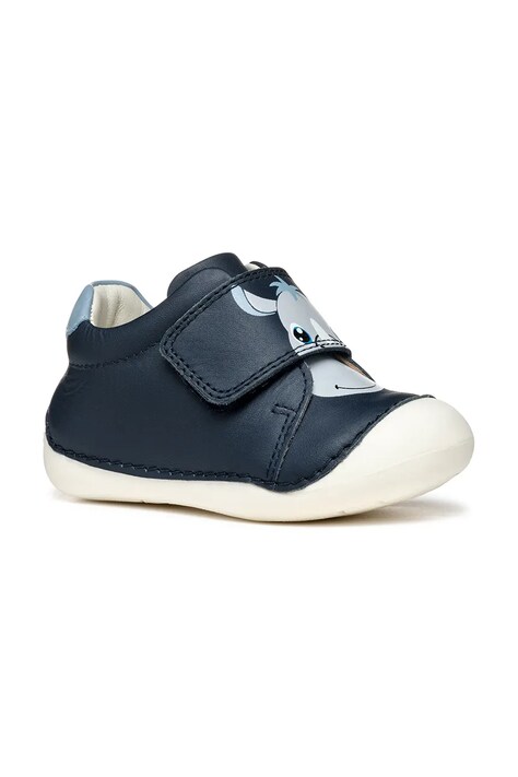 Dětské kožené sneakers boty Geox modrá barva