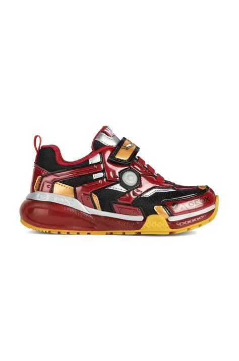 Παιδικά αθλητικά παπούτσια Geox x Marvel χρώμα: κόκκινο