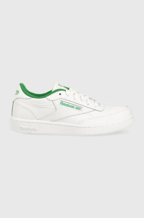 Dětské kožené sneakers boty Reebok Classic CLUB C bílá barva