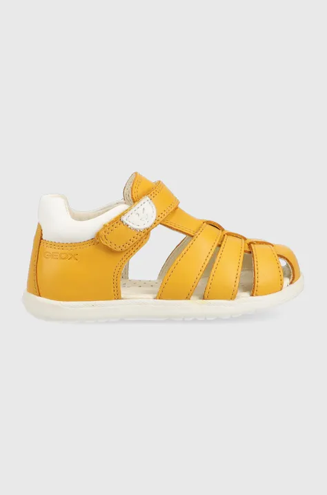Geox sandały skórzane dziecięce kolor żółty