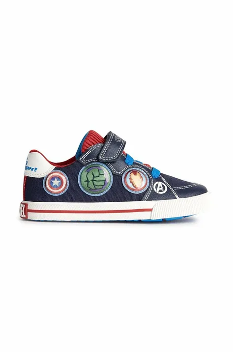 Παιδικά αθλητικά παπούτσια Geox x Marvel χρώμα: ναυτικό μπλε