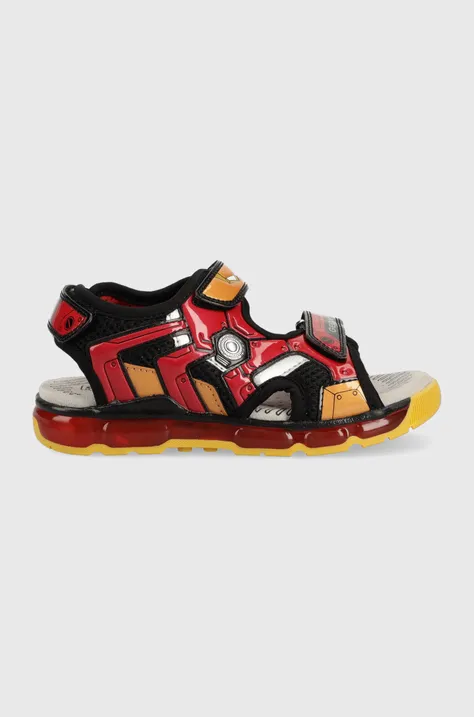Detské sandále Geox x Marvel červená farba