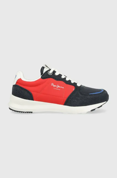 Pepe Jeans sneakersy dziecięce York Mix B kolor czerwony