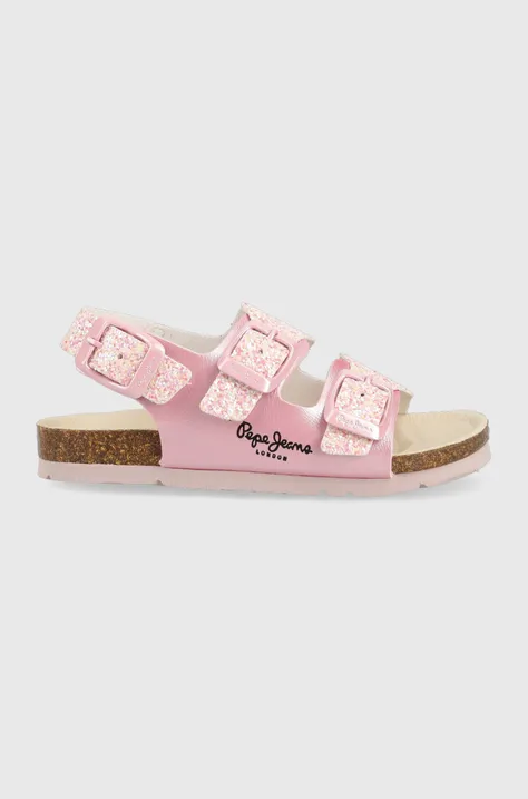 Detské sandále Pepe Jeans ružová farba